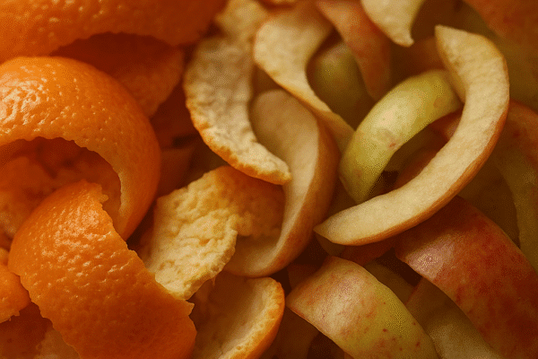 Skórki owoców (cytrusy, jabłka)