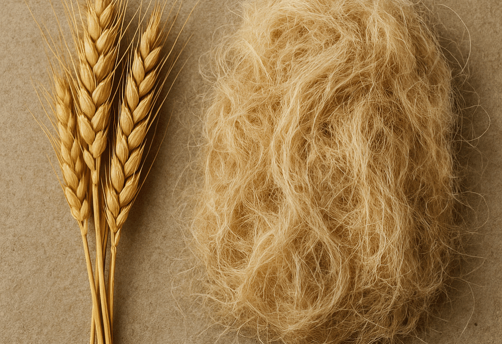 Włókna z łodyg pszenicy