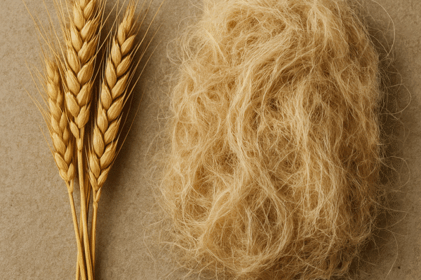 Włókna z łodyg pszenicy