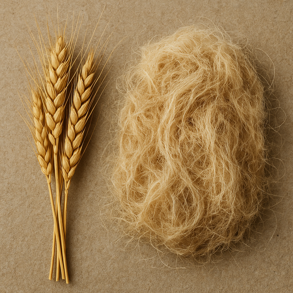 Włókna z łodyg pszenicy
