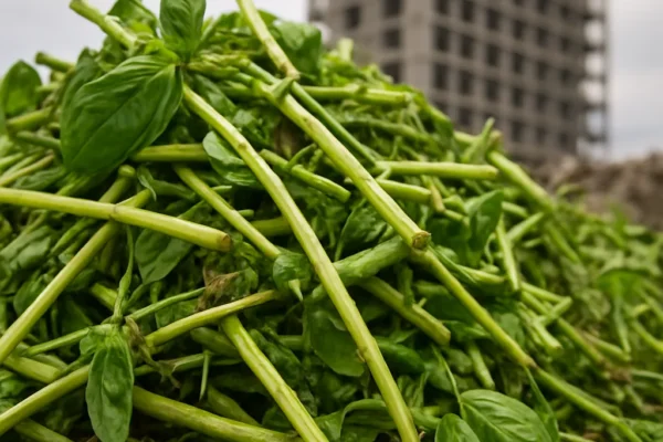 Łodygi bazylii (odpady)