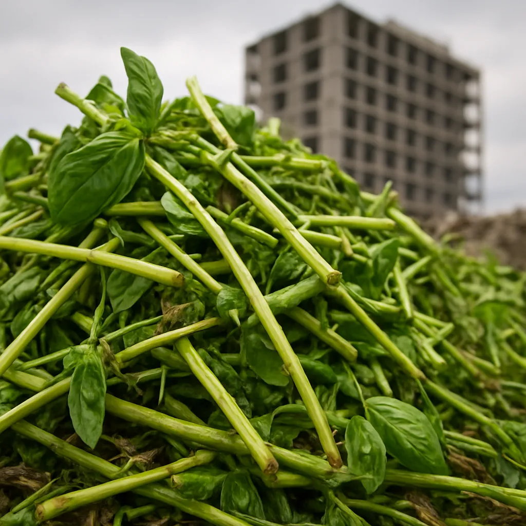 Łodygi bazylii (odpady)