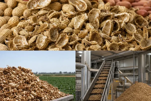 Łupiny orzeszków ziemnych